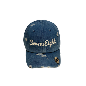 Distressed Denim Seven1Eight Dad Hat