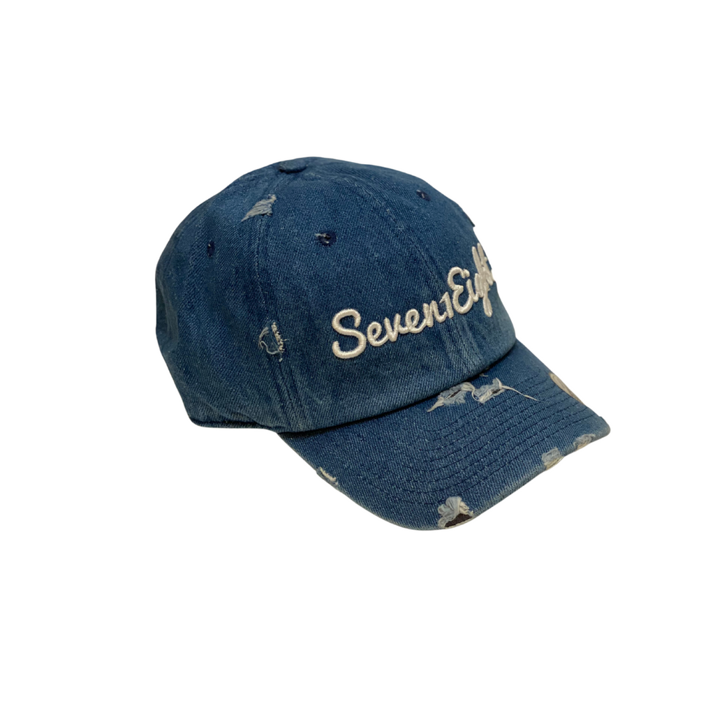 Distressed Denim Seven1Eight Dad Hat