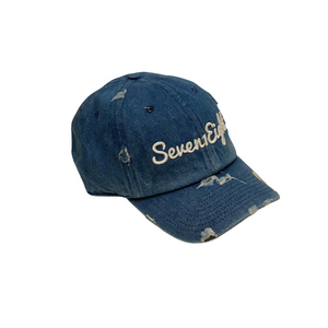 Distressed Denim Seven1Eight Dad Hat